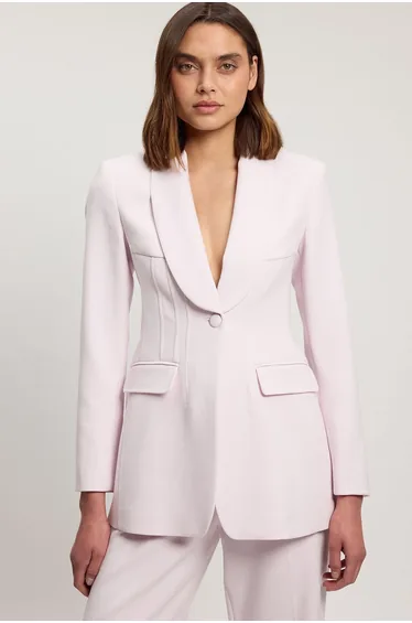 Compact Stretch Single Breasted Blazer