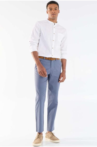 Solid Chino Pants - Regular Waist BLUE