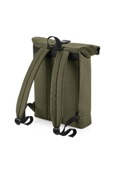 Bagbase Roll Top Recycled Backpack - Military Green