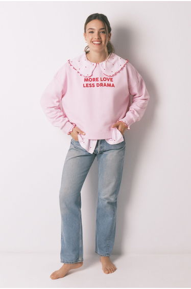 Pink cotton sweatshirt