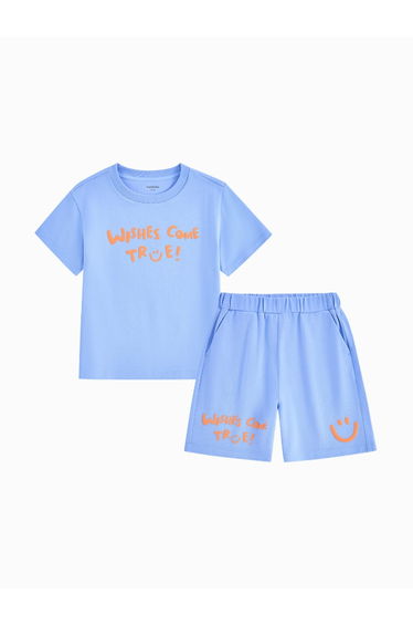 Boys' Two-Piece Set - Printed T-Shirt And Shorts