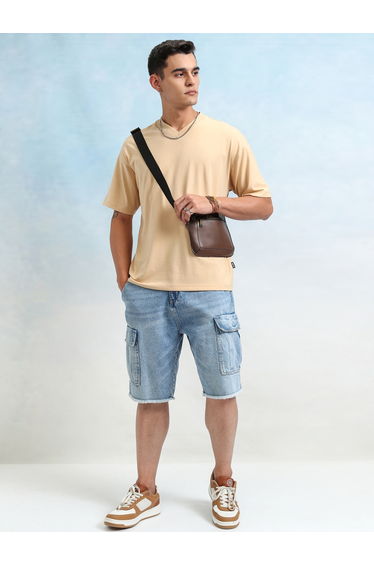 Solid Regular Fit V-Neck T-Shirt
