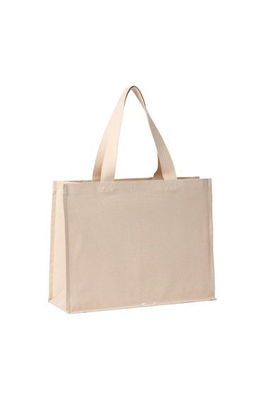 Nutshell Premium Stand-Up Canvas Recycled Shopper Bag - Natural