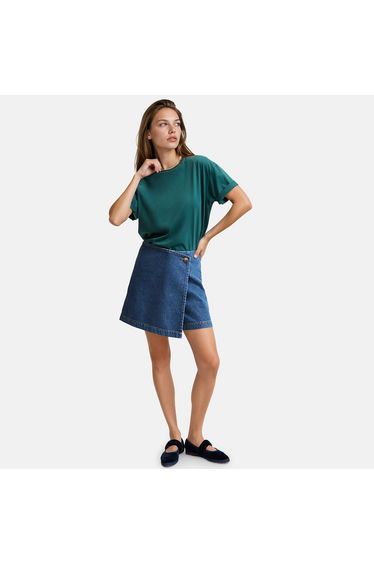 Loose Fit T-Shirt with Crew Neck and Short Sleeves