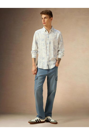 Floral Print Button-Down Shirt