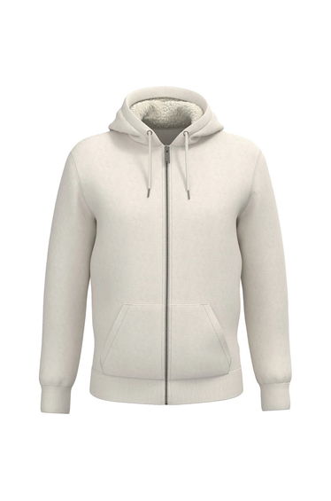 Native Spirit Adult Sherpa Lined Full Zip Jacket - Ivory