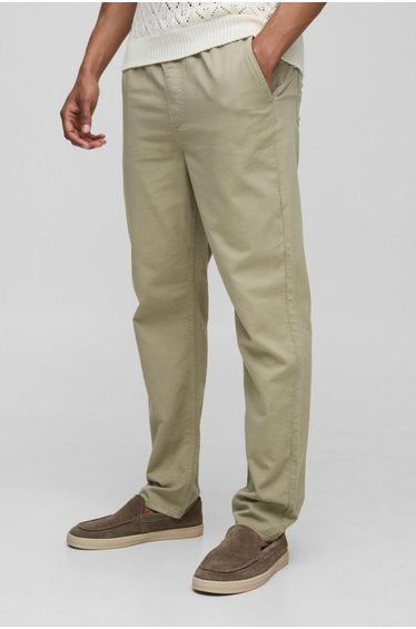 Tapered Fit Lightweight Chinos - olive
