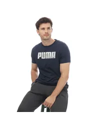 Men's Puma Sportstyle Logo T-Shirt in Blue - 3