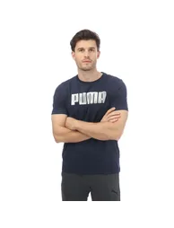 Men's Puma Sportstyle Logo T-Shirt in Blue