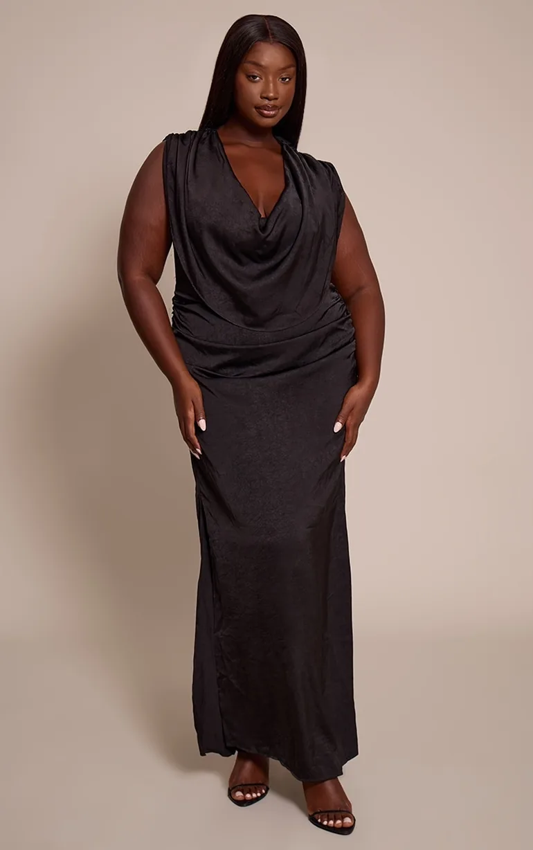 river island sequin cowl neck maxi dress in black Buy River Island Black Sequin Cowl Neck Jumpsuit from Next Gibraltar