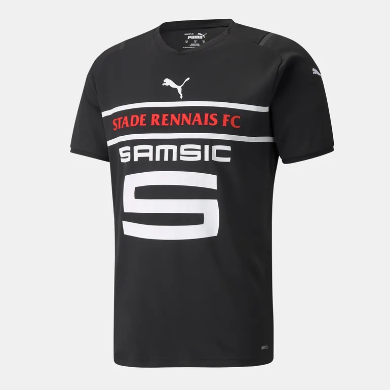 Boy's Puma Junior Stade Rennais Fc 3Rd Shirt Replica With Sponsor Logo in Black