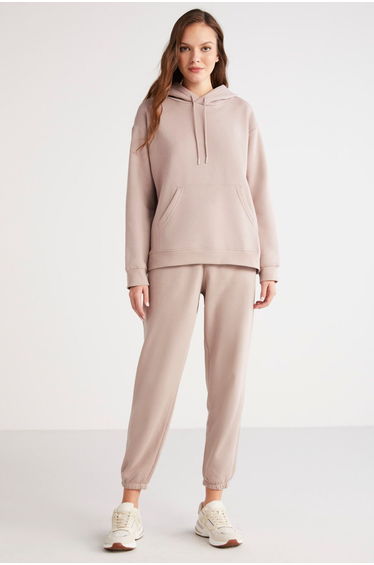 RITIKA Women's Fleece Soft Pink Sweatshirt