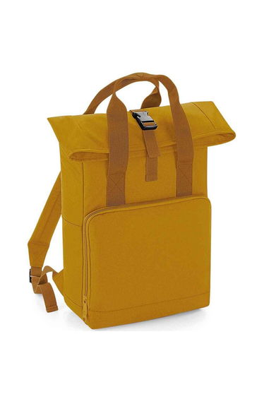 Bagbase Unisex Adult Roll Top Twin Handle Backpack - Mustard