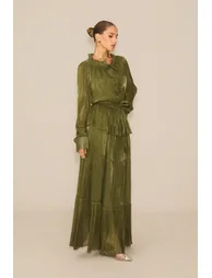 Gorgeous Darling Green Ruffle Tiered Maxi Dress - 2