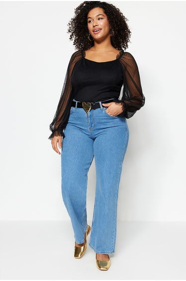 Plus Size Blouse - Black - Regular fit
