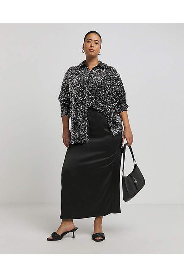 Gunmetal Sequin Shirt