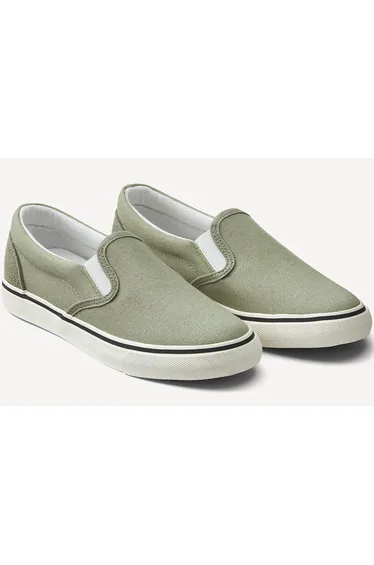 Kids Canvas Slip-On Trainers