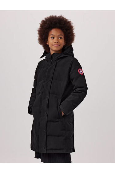 Girls Down Padded Juniper Parka Coat in Black