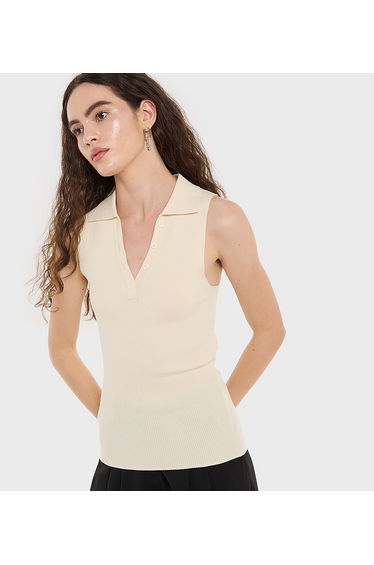 BCBG FLAT KNIT BASIC TOP