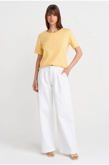 Dilvin Women's Cotton Crew Neck T-Shirt