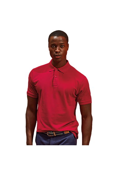 Asquith & Fox Mens Organic Classic Fit Polo Shirt - Cherry Red