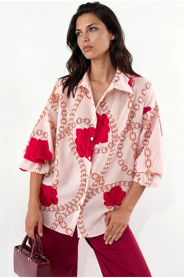 MSN Printed Crepe Shirt