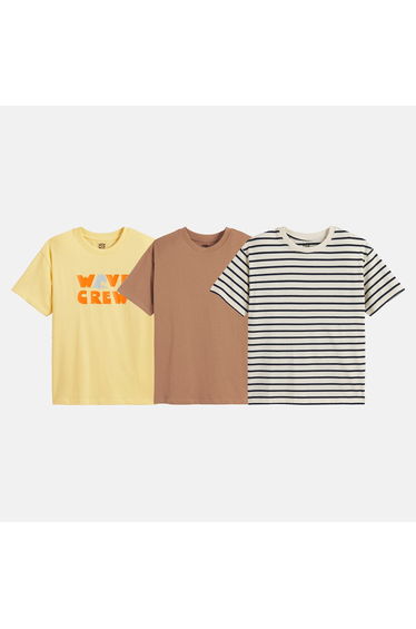 Pack of 3 Crew Neck Short Sleeve T-Shirts