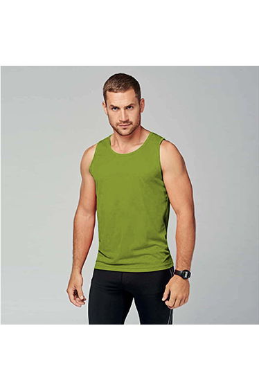 Kariban Proact Mens Sleeveless Sports Training Vest - Lime
