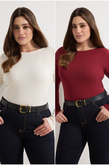 Stone-Burgundy Stretch Fabric Combed Cotton Single Jersey Knitted Plus Size Blouse