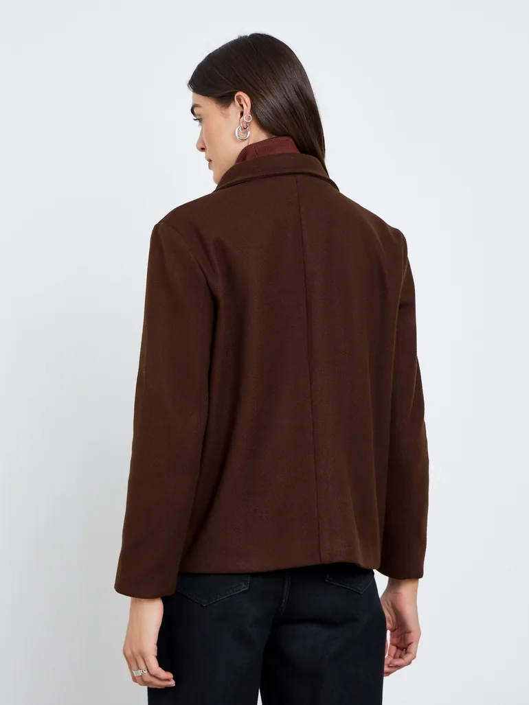 Women Oversized Wool Jacket - 4