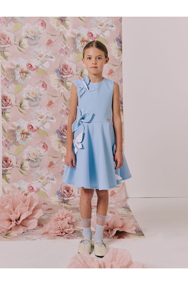 Jessie And James Girls Butterfly Dress in Blue