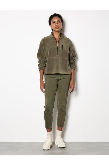 Freya Paper Bag Waist Crop Skinny Fit Jeans