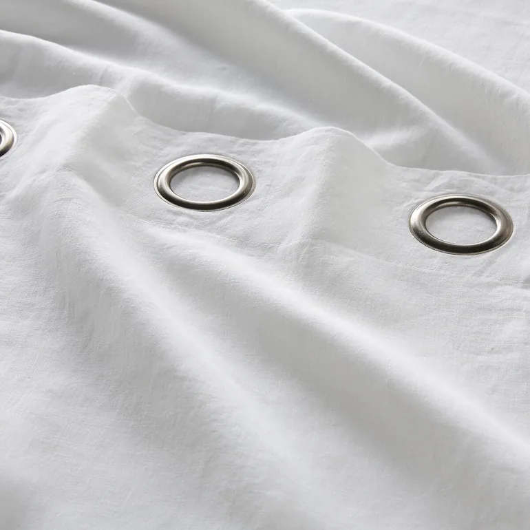 Onega Linen Single Curtain with Metal Eyelets - 3