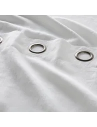 Onega Linen Single Curtain with Metal Eyelets - 3