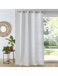 Onega Linen Single Curtain with Metal Eyelets