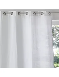 Onega Linen Single Curtain with Metal Eyelets - 2