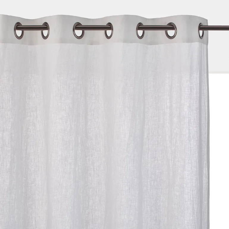Onega Linen Single Curtain with Metal Eyelets - 1