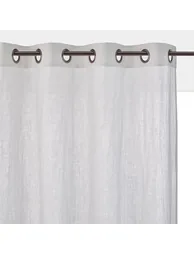 Onega Linen Single Curtain with Metal Eyelets - 1