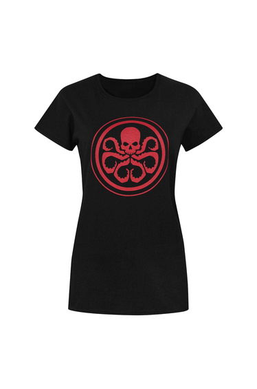 Marvel Womens/Ladies Hydra Logo T-Shirt - Black