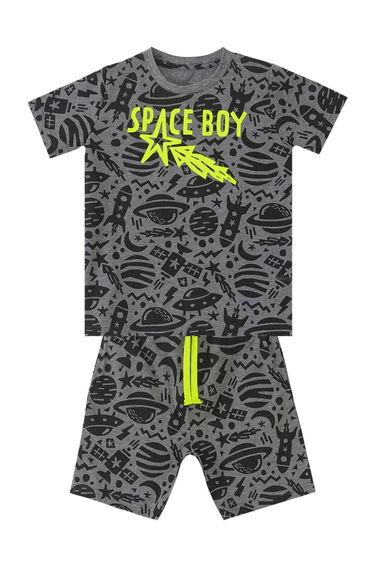 Space Rocket Boy Summer T-shirt Shorts Set