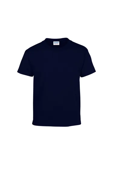 Gildan Childrens/Kids Plain Cotton Heavy T-Shirt - Navy