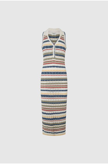 Iris Stripe Rib Dress Multi