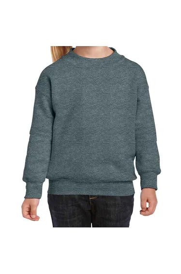 Gildan Childrens/Kids Heavy Blend Drop Shoulder Sweatshirt - Dark Heather