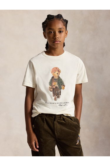 Ralph Lauren Boys Polo Bear T-Shirt in Ivory