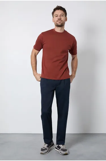 Burnt Brown Crew Neck T-Shirt