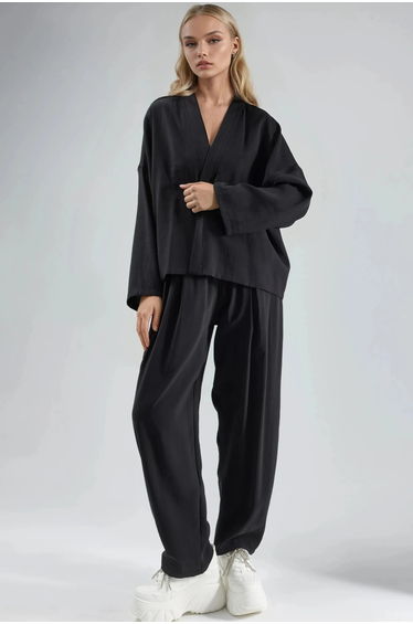 BUSEM Long Sleeve Loose Fit Kimono