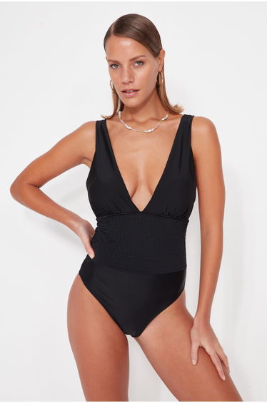 Swimsuit - Black - Plain