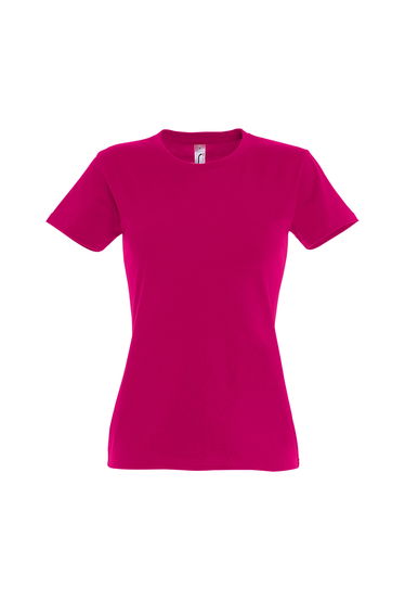 SOLS Womens/Ladies Imperial Heavy Short Sleeve T-Shirt - Fuchsia