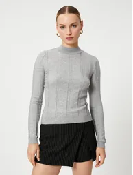 Soft Textured Sweater Turtleneck - 2