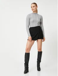 Soft Textured Sweater Turtleneck